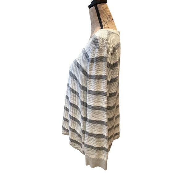 Tommy Hilfiger Women's Striped Pullover Sweater Gray White 2XL - Picture 5 of 8